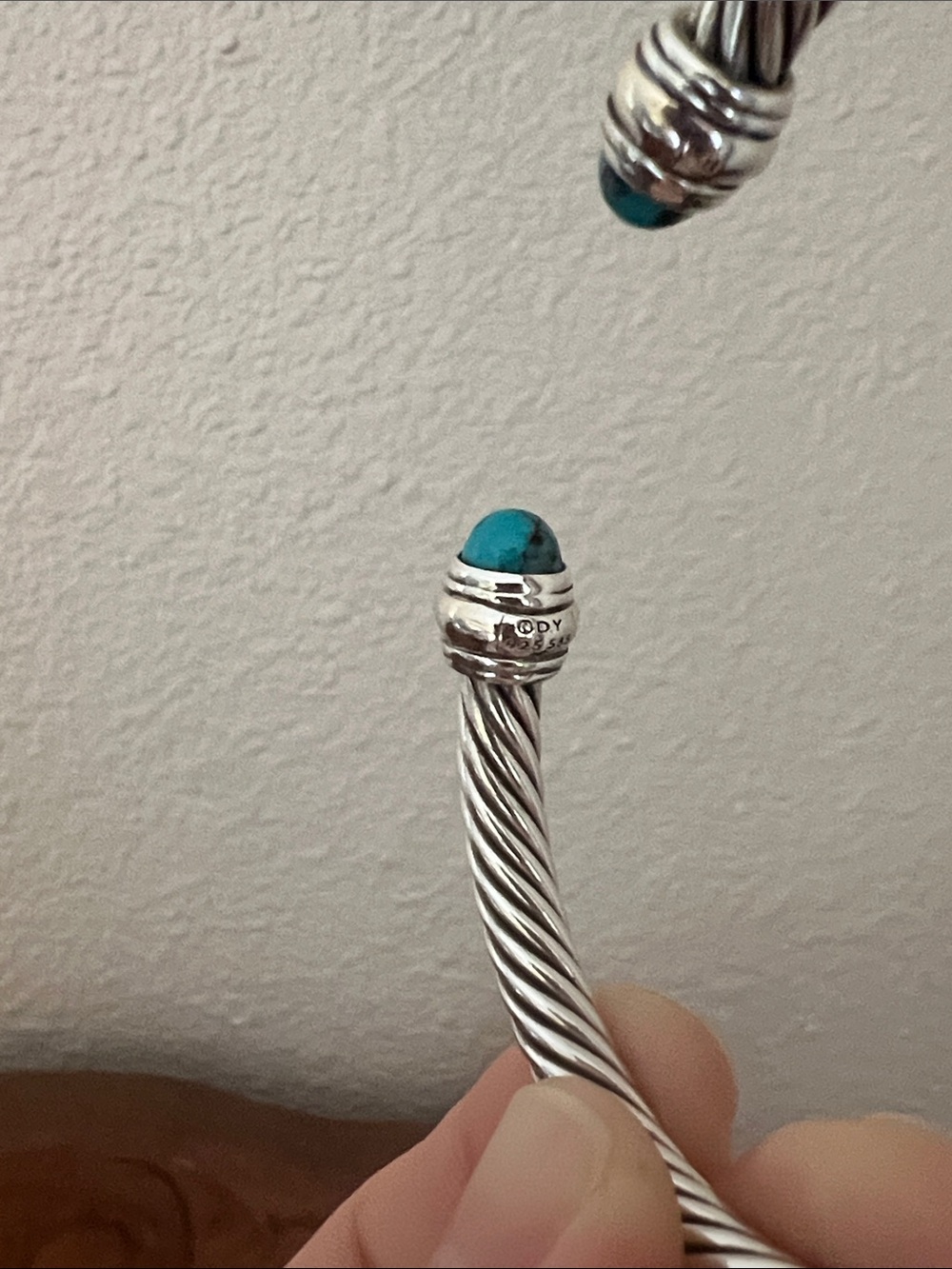 David Yurman turquoise cuff 4mm - Picture 4 of 6